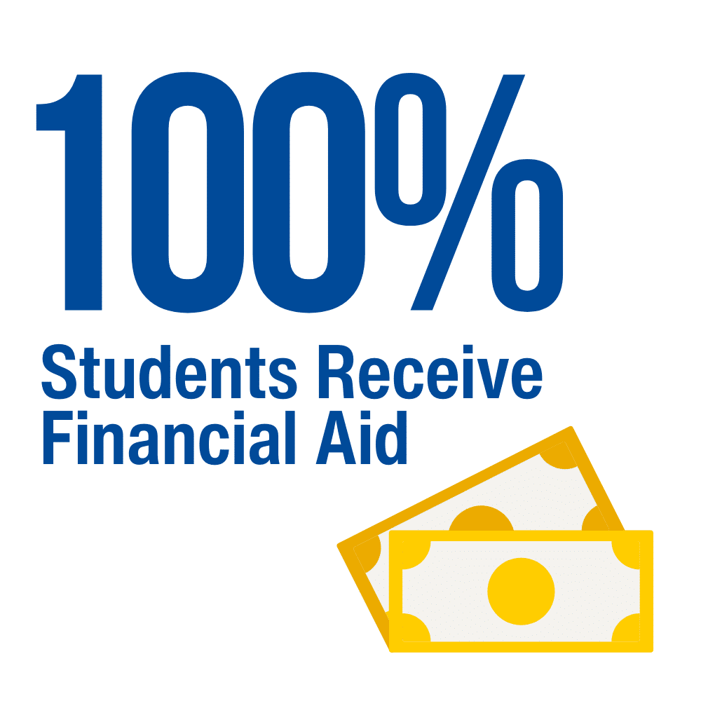 100% of students receive financial aid